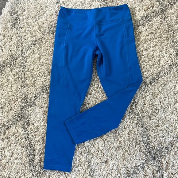 ZYIA Pants - ZYIA Royal Blue Performance Leggings with Wide Waistband